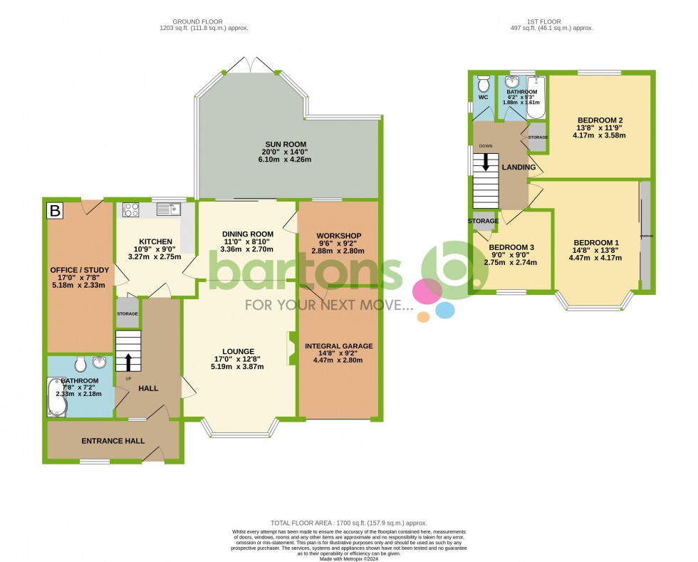 Floorplan for Falcon Way, Dinnington