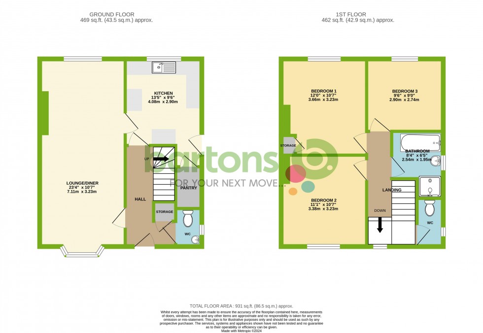 Floorplan for Morthen Road, Wickersley