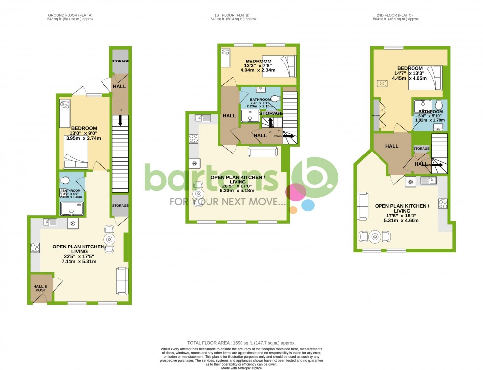 Floorplan for Moorgate Street, Rotherham Town Centre