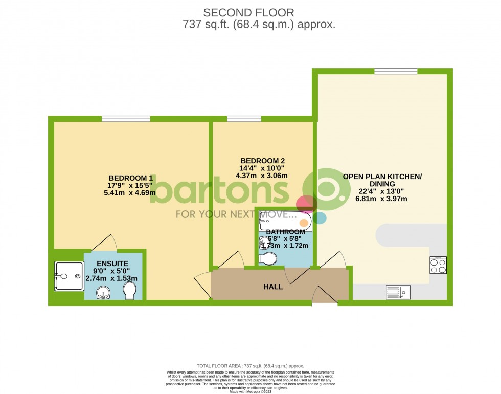 Floorplan for Fern Court, Woodlaithes Village