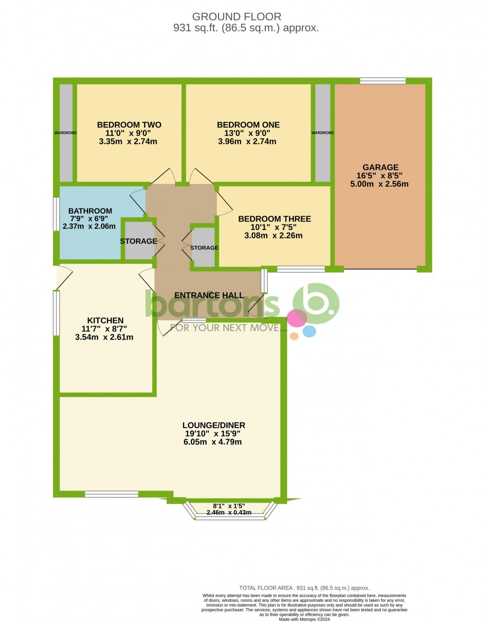 Floorplan for Moorhouse Close, WHISTON