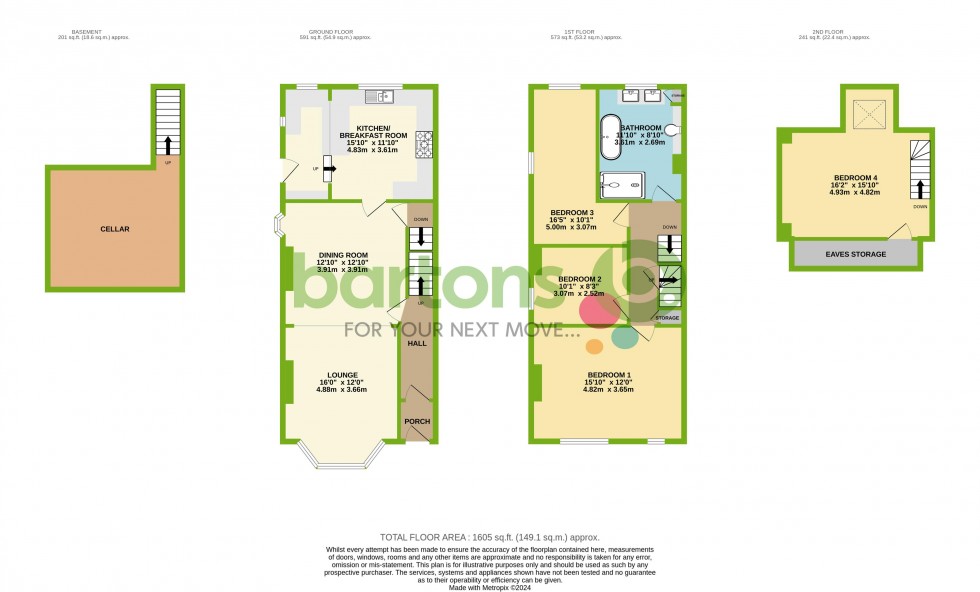 Floorplan for Turnpike Cottage, Bawtry Road, Wickersley