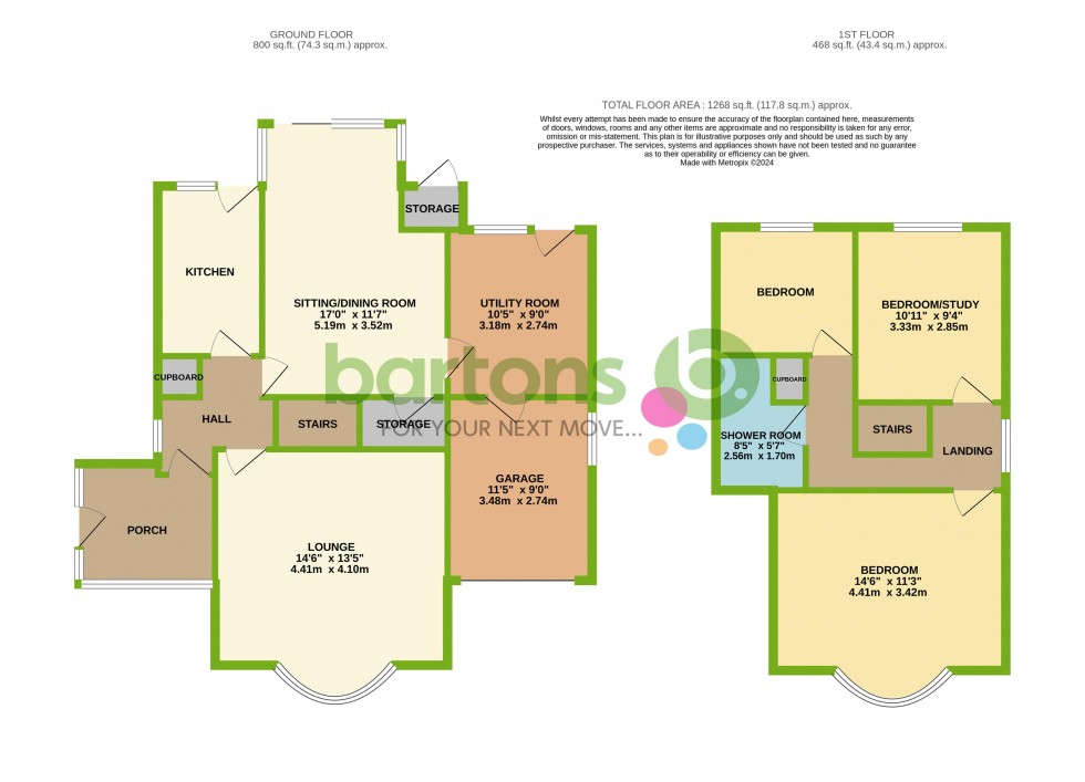 Floorplan for Upper Wortley Road, Thorpe Hesley