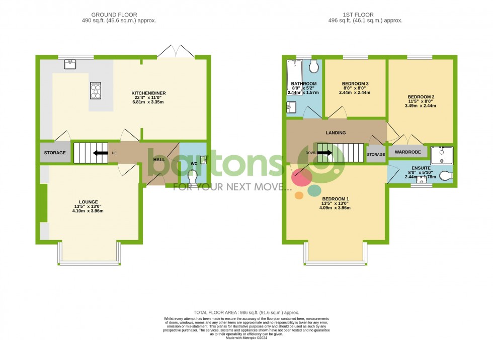 Floorplan for Saville Road, Whiston