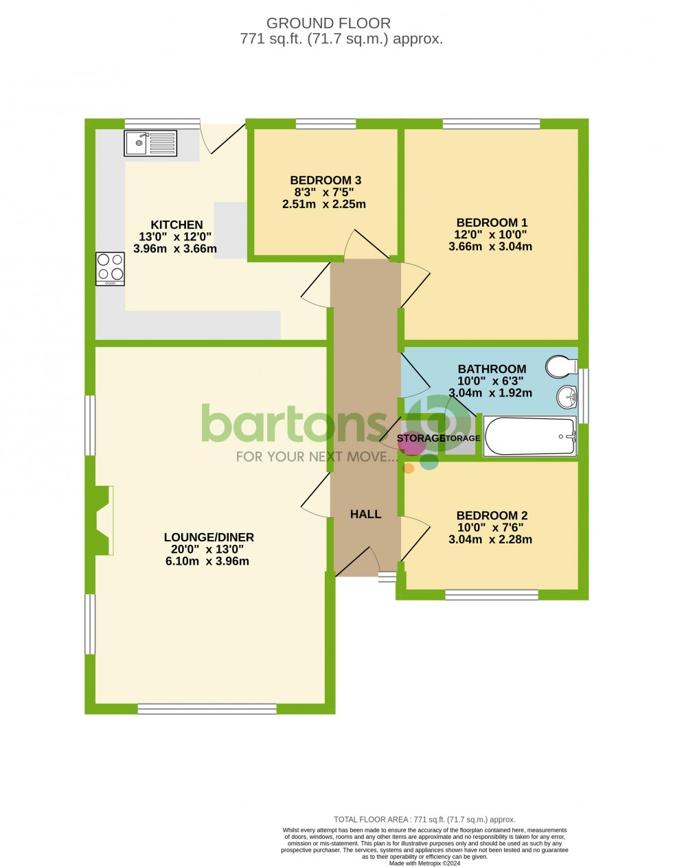 Floorplan for Woodfoot Road, Moorgate