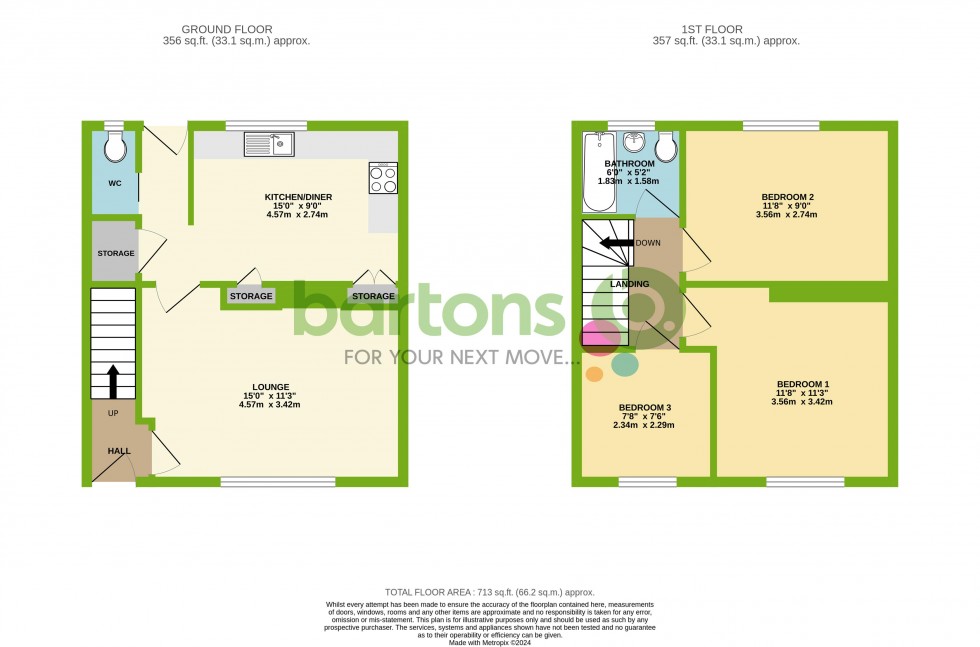 Floorplan for Nursery Drive, Catcliffe