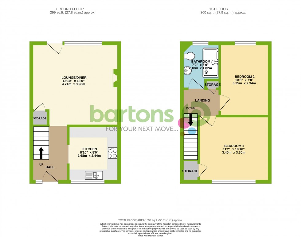 Floorplan for St. Johns Close, East Dene