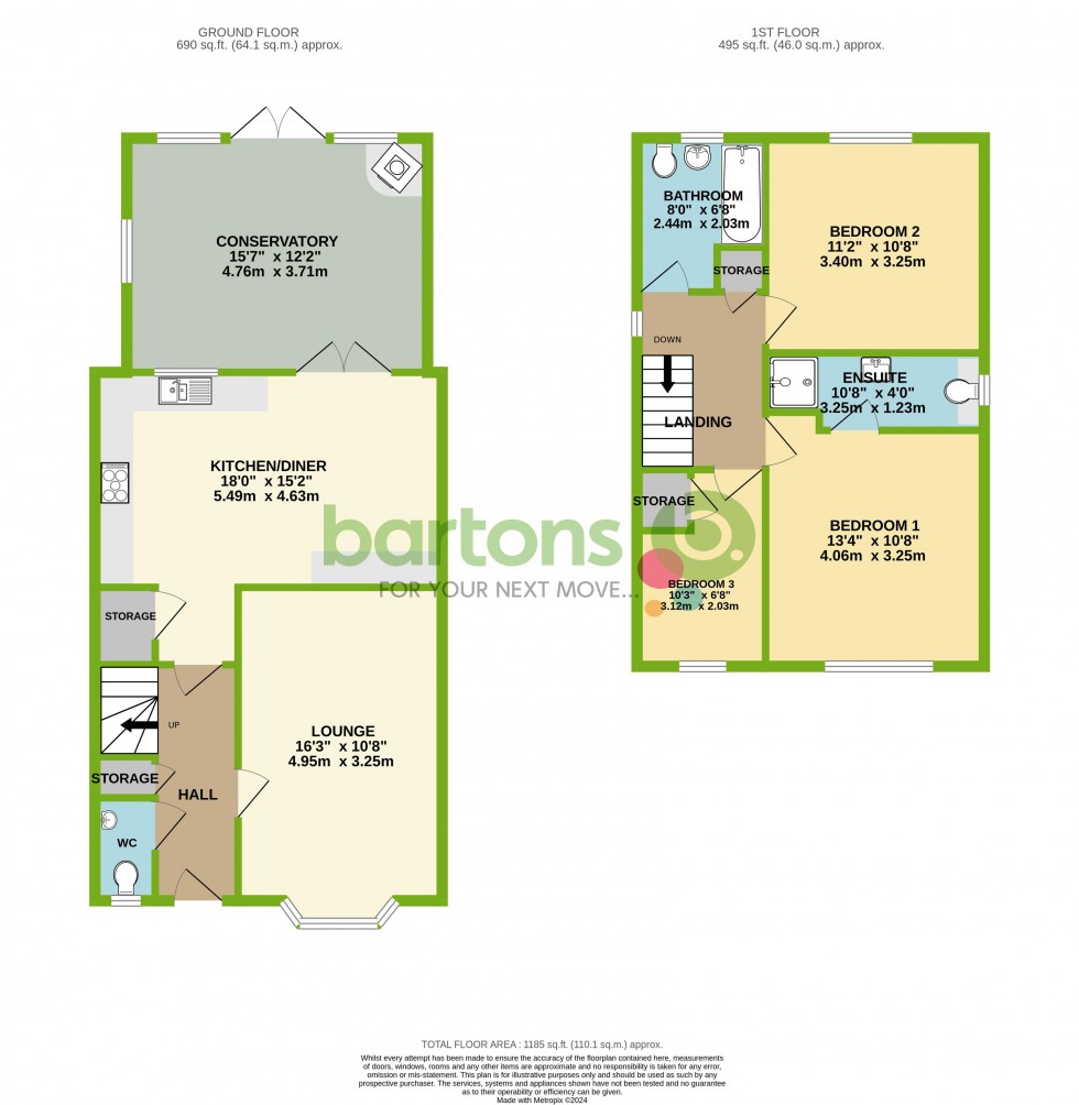 Floorplan for Brunswick Drive, Woodlaithes Village