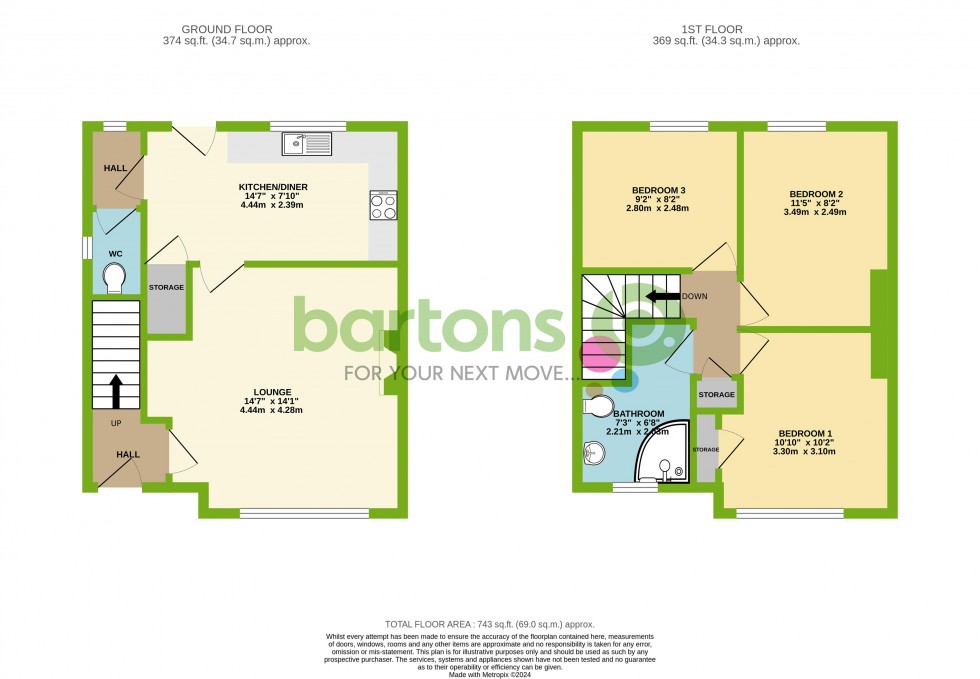 Floorplan for Badsley Moor Lane, East Dene