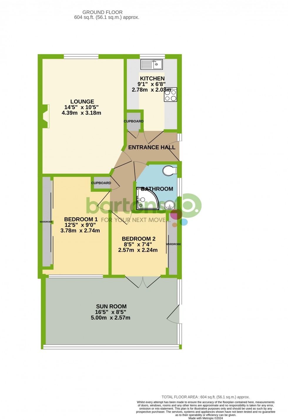 Floorplan for Bradshaw Avenue, Treeton