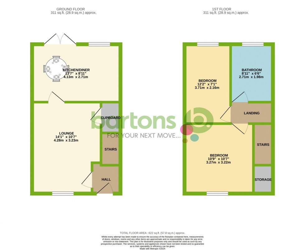 Floorplan for Westby Walk, BRAMLEY