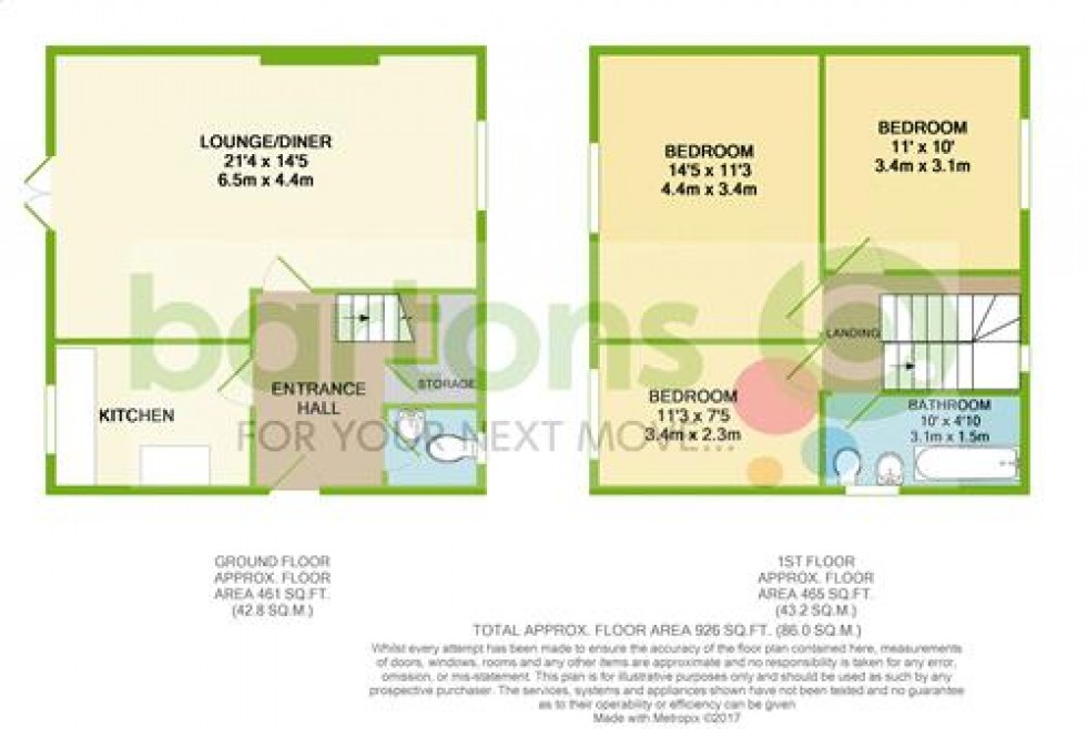 Floorplan for Vale Avenue, Thrybergh