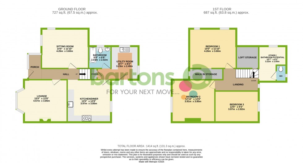 Floorplan for The Old Curators Lodge, Wingfield