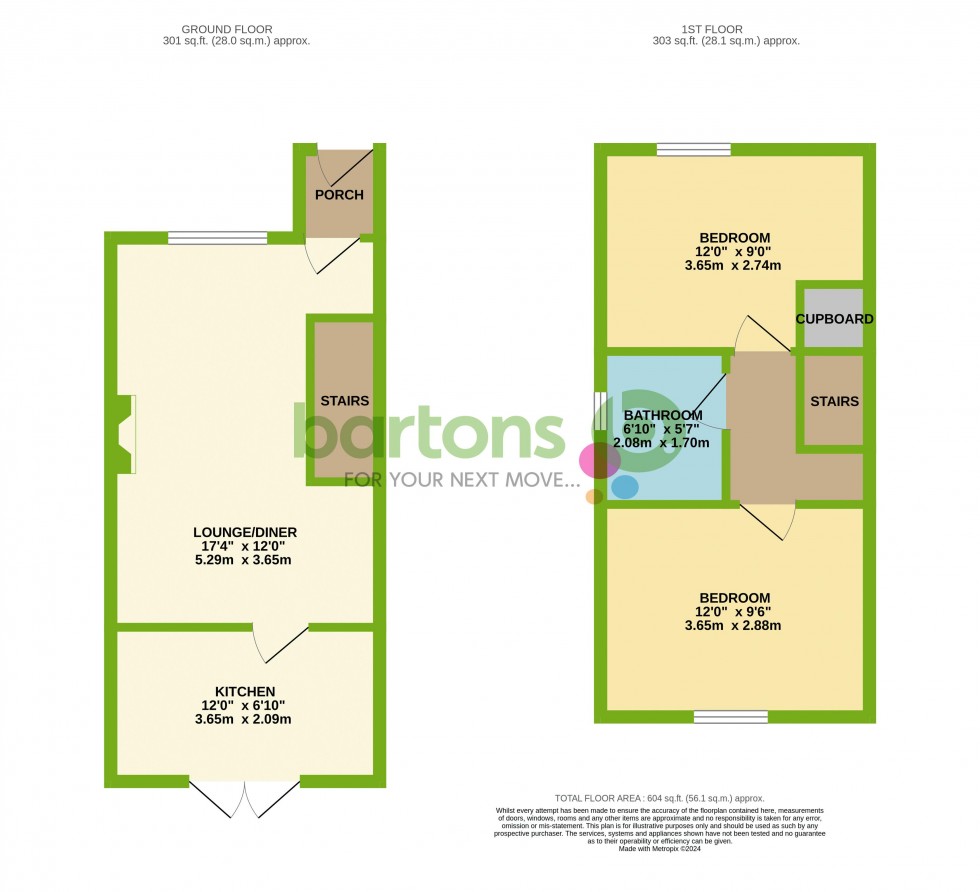 Floorplan for Appleton Close, DALTON