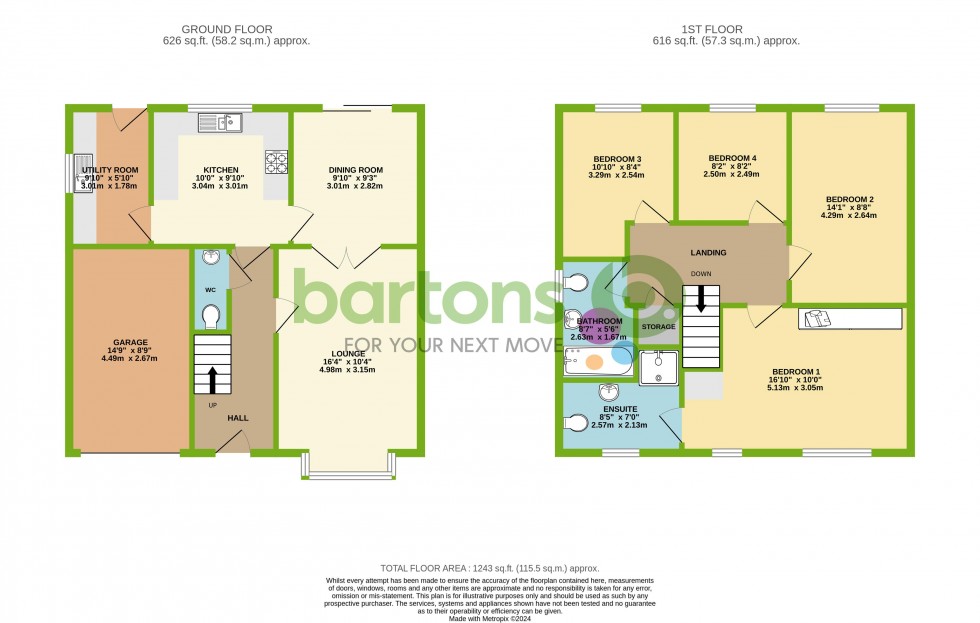 Floorplan for Swallow Crescent, Rawmarsh