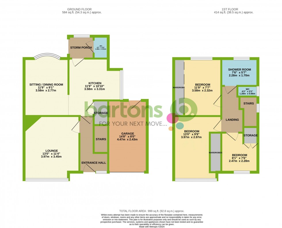 Floorplan for Cotswold Crescent, WHISTON