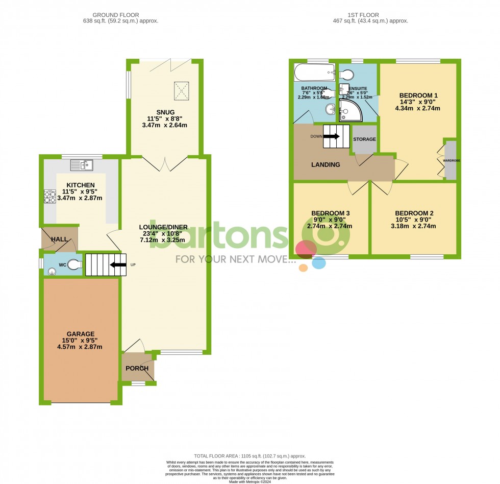 Floorplan for Green Bank Drive, Woodlaithes Village