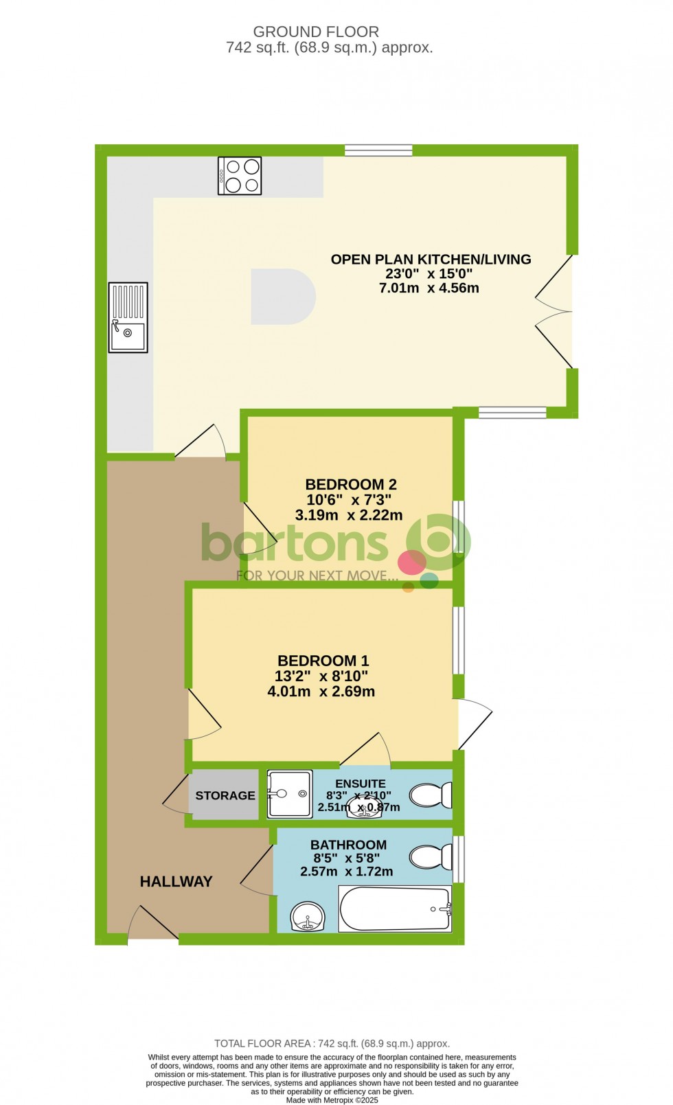 Floorplan for Moorgate Apartment, Moorgate Road