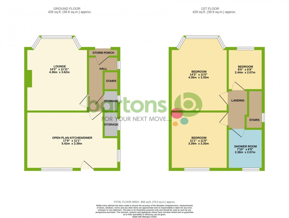 Floorplan for Allendale Road, HERRINGTHORPE