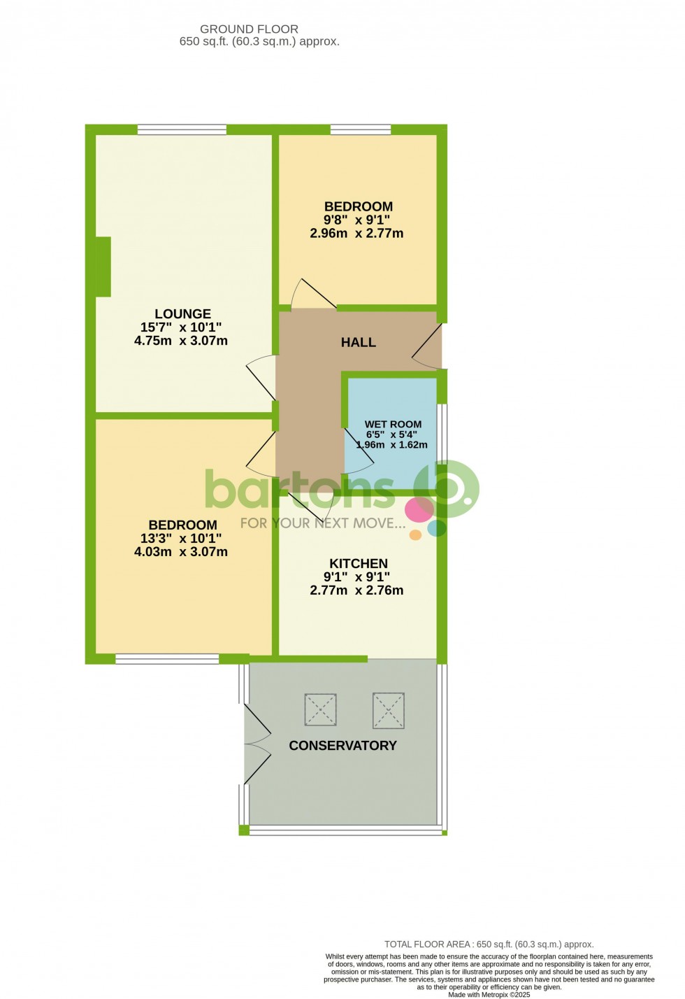 Floorplan for Coltishall Avenue, BRAMLEY