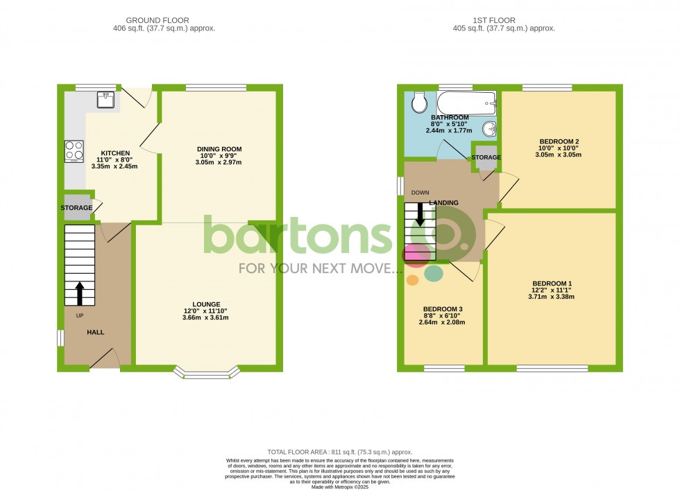 Floorplan for Vale Avenue, Thrybergh