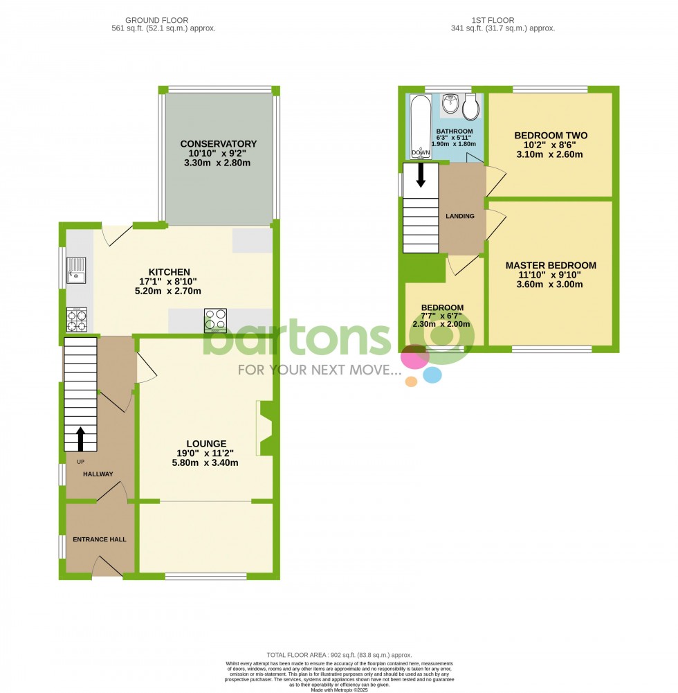 Floorplan for Bradgate Close, Kimberworth